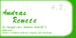 andras remete business card